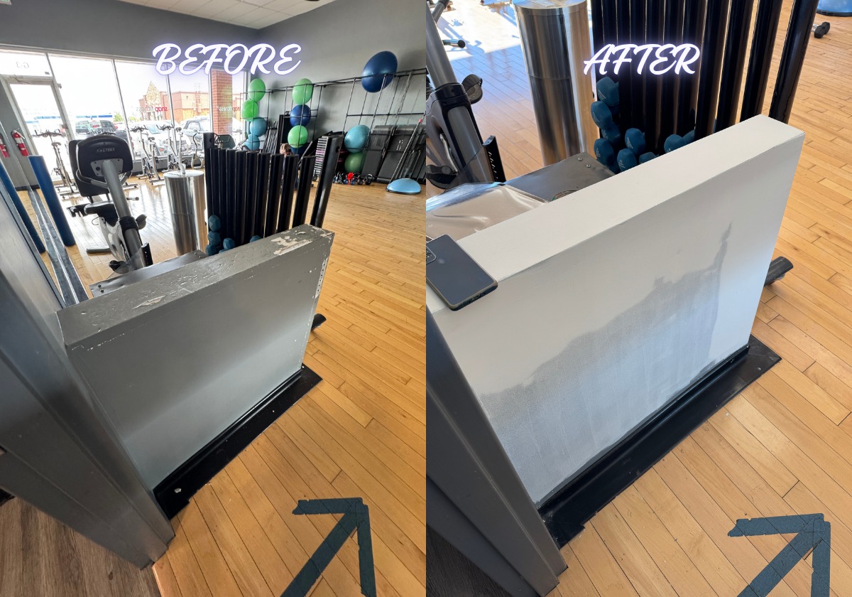 Professional ceiling drywall repair project