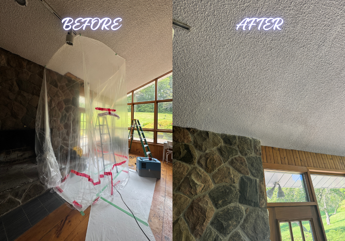 Water damage restoration project